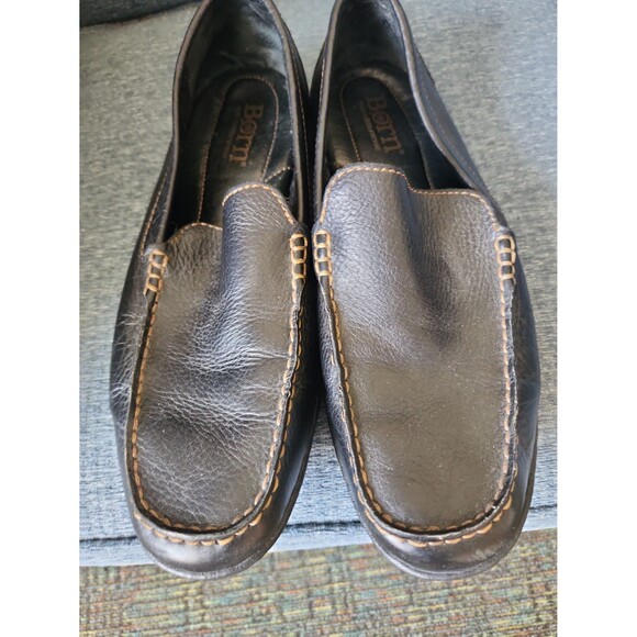 Born Men\'s Black Leather Slip-on Driving Loafers Size 11.5 main image 10